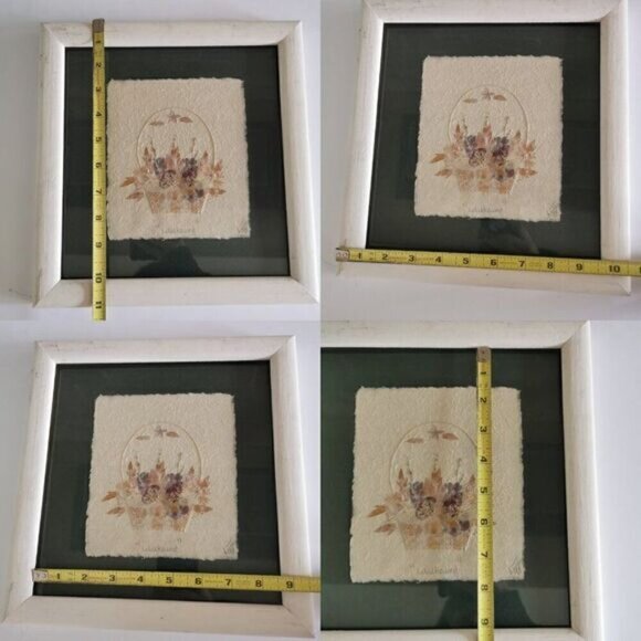 Vtg Pressed Flower Art Framed - Cottage Core Dried Floral Botanical Wall Art - Picture 10 of 10